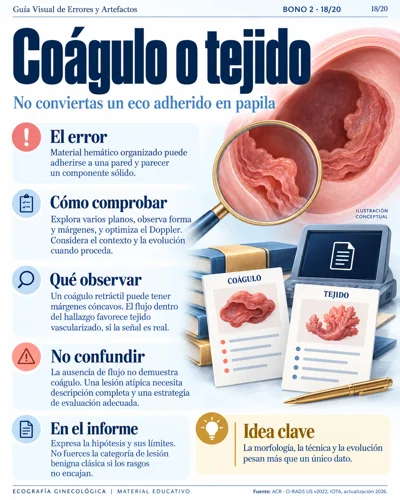 Coágulo o tejido