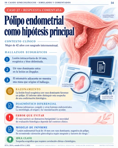 Caso 27 · Una lesión focal en el endometrio · Análisis