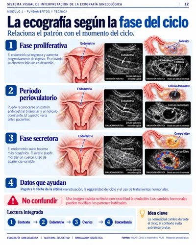 La ecografía según la fase del ciclo