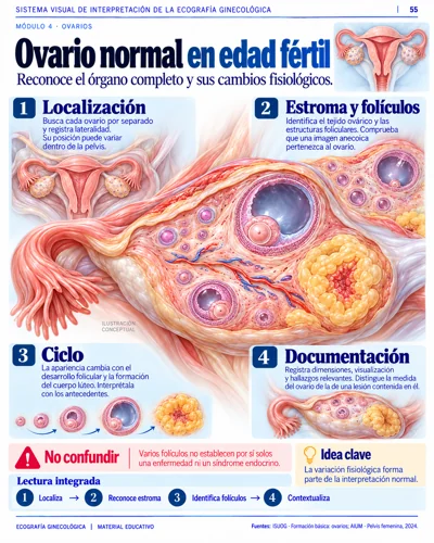 Ovario normal en edad fértil